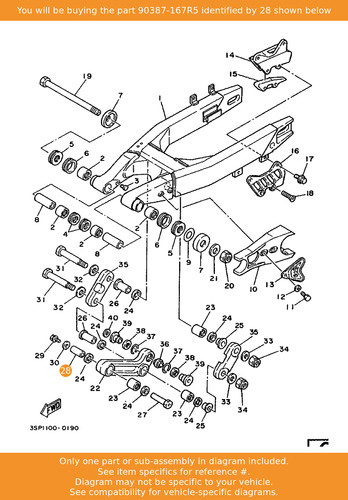 Yamaha collar 90387 167r5 - yamaha, oem