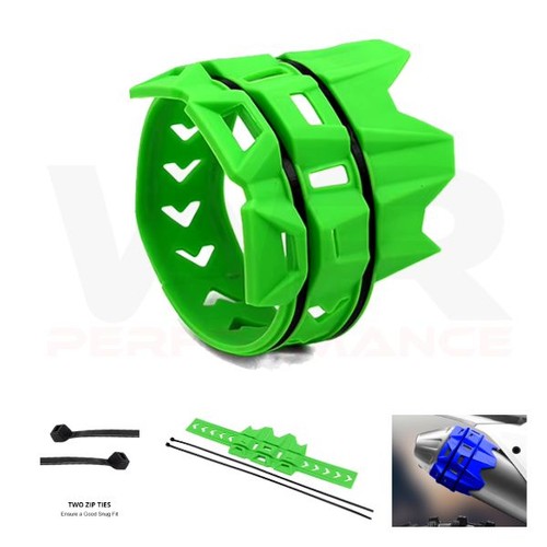 Exhaust protector guard - guard, green