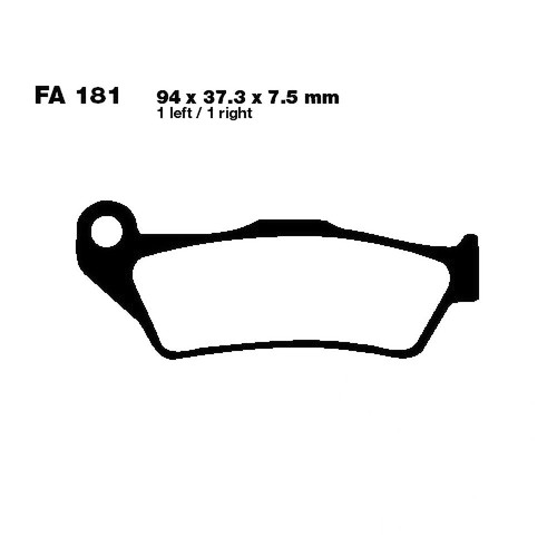 Pair brake pads - pads, fa181tt
