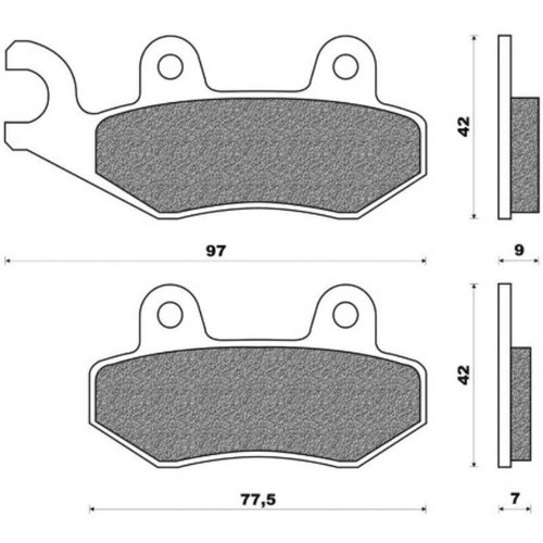 Brake pads one rif fd0230 - pads,